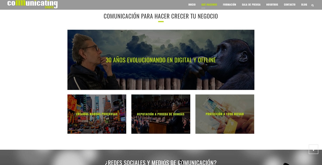 Claves de Comunicación para hacer crecer tu negocio en nueva web Grupo Comunicating